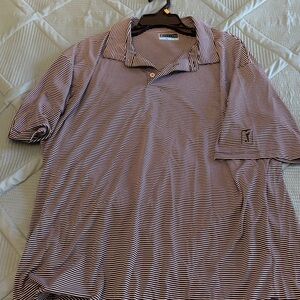 PGA Tour Black and White Striped Polo